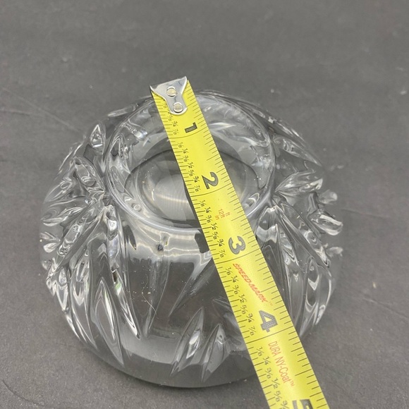 Vintage Cut Crystal Bowl Clear 5 3/4” W Smooth Edges Heavy 1 Lb 14 oz Fern Candy - Picture 10 of 11